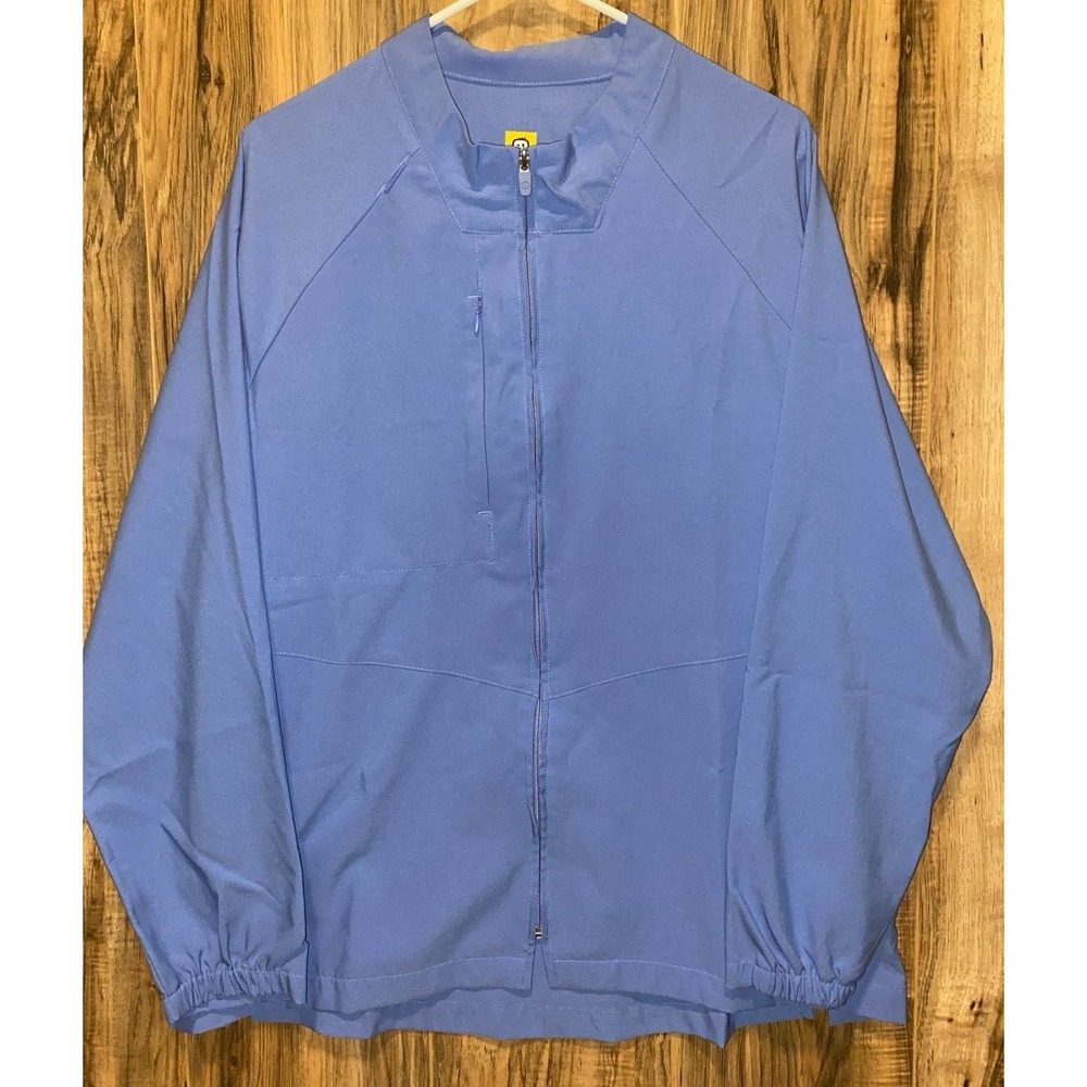 WonderWink W123 Men's Zip Front Warm Up Jacket, Large‎